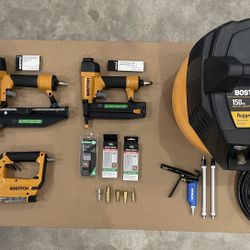 Bostitch 3-Tool Air Compressor Kit + Extras