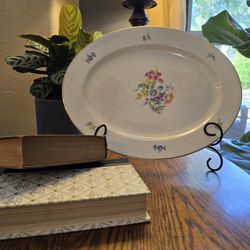 Royal Dresden by Harker Vintage Floral Platter