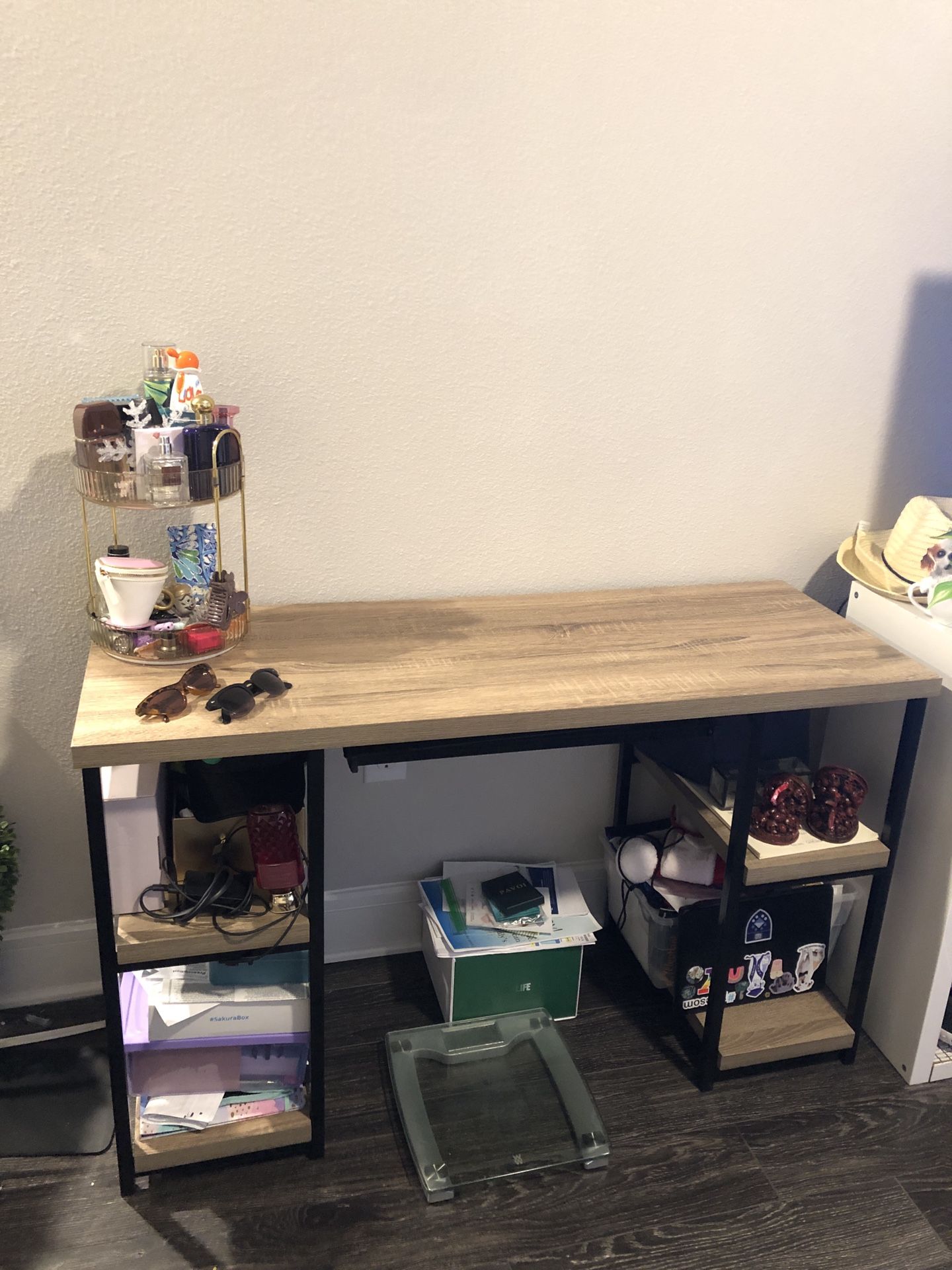 Desk With Sliding Keyboard Tray