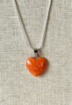 Sterling Silver Heart Stone Necklace