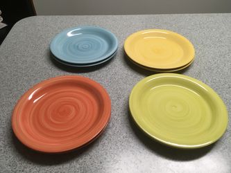 Set Of 16 Citrus Grove Dinner Plate And Bread Butter Plate