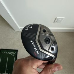 Callaway Apex UW 2025  21° 4 Hybrid Utility wood Tensi Blue 75 S  Stiff  Golf Pride Max Align Grip  Right Handed No Headcover  40.5” -.25” Short