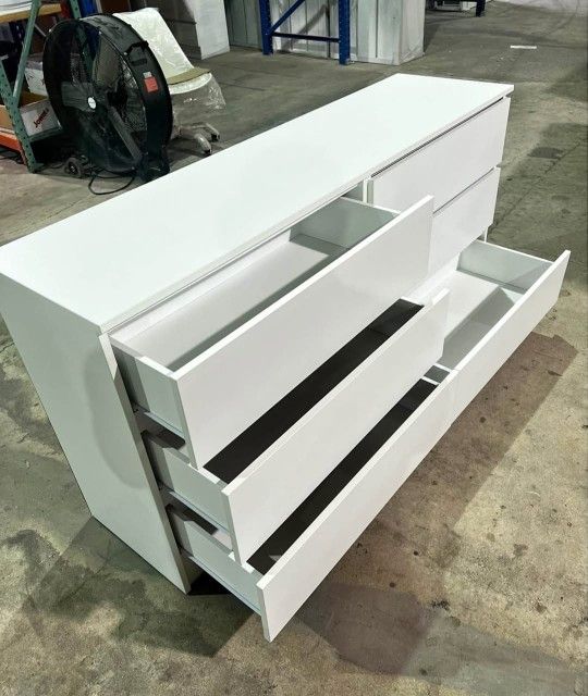 White Dresser New Plastic Wrap 60x15x30H Black Or Brown Available