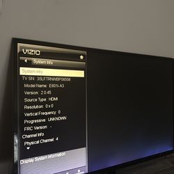 Vizio 60inch led smart tv model e601i-A3 comes with wall mount attached