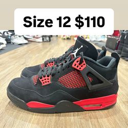Jordan retro 4s red thunder size 12