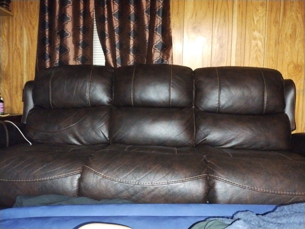Brown Reclining Sofa And Loveseat