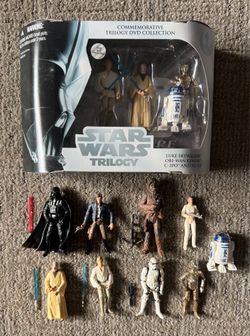 Star Wars Original Trilogy Figure Lot Commemorative DVD Set