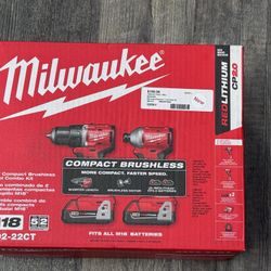 MILWAUKEE 3692-22CT M18 Compact Brushless Drill / Impact  Combo Kit