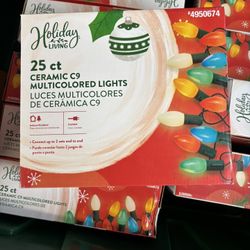 25 Ct Ceramic Multicolor Lights Indoor/outdoor