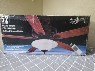 NEW ALOHA 52 INCH DUAL MOUNT CEILING FAN