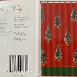 Brand New Christmas Shower Curtain