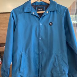 RVCA Youth Windbreaker / Coaches Jacket Blue Size M