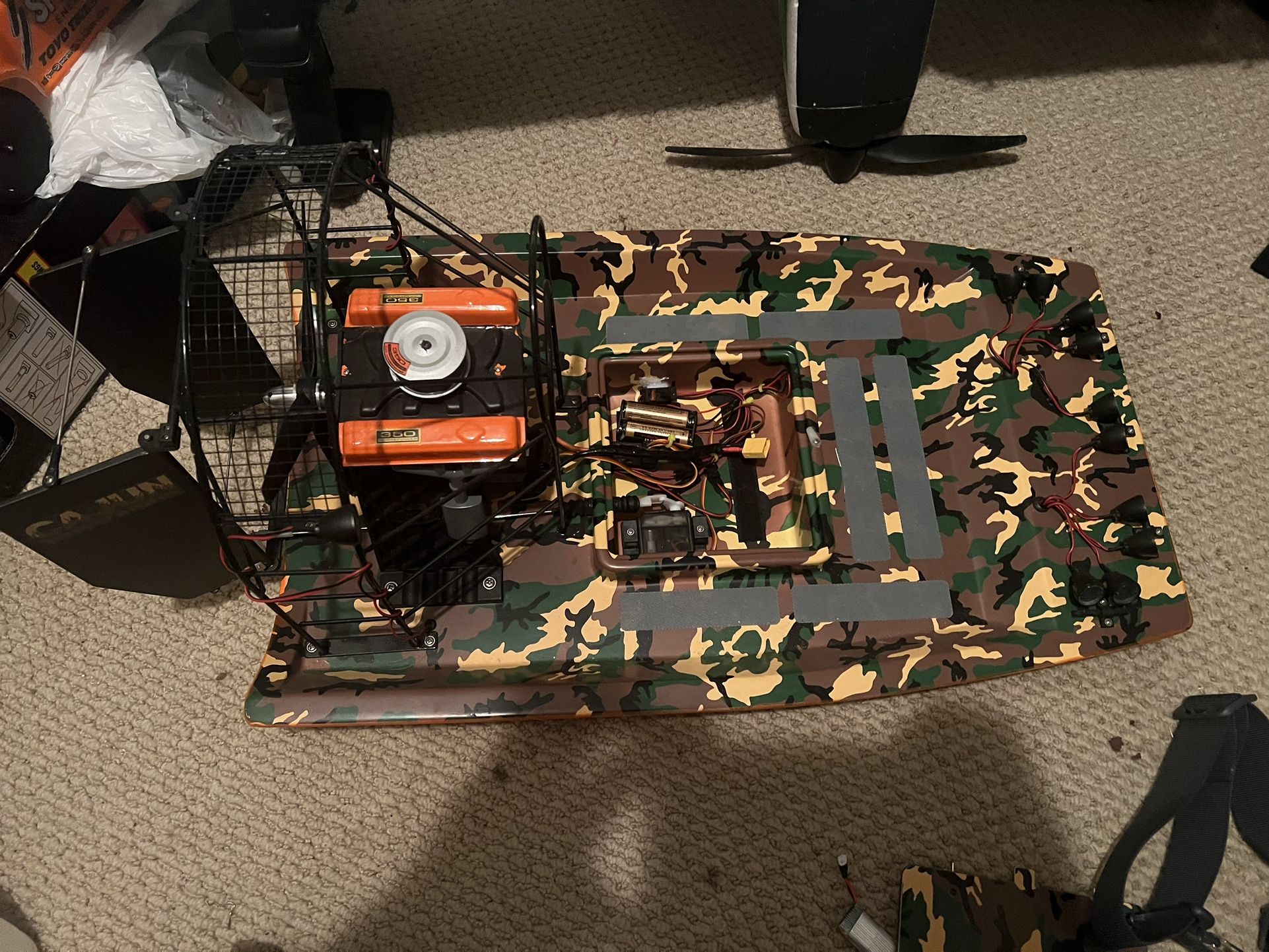 Aquacraft Cajun Commander Rc Airboat Plane Airplane Boat Edf Jet