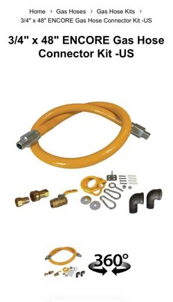 ENCORE 3/4" x 48" Gas Hose Connector Kit