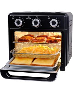 Black Air Fryer Toaster Oven