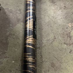 20.8” x 393” Metallic Gold on Matte Black Wallpaper