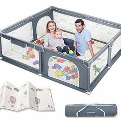 Baby Playpen, Baby Playard, Large Playpen for Babies and Toddlers 79×71×26 in