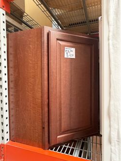 Brown upper corner cabinets 24in