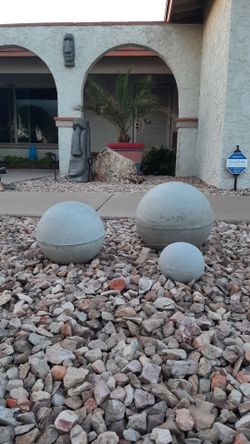 Cast Stone Atlas Balls  Spheres Orbs & Bumps