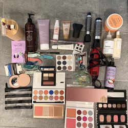 Makeup and skincare bundle, hair tools