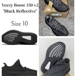 Yeezy Boost 350 V2 ‘black Reflective’ Size 10