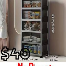 (NEW) 5Tier Plastic Storage Cabinet 