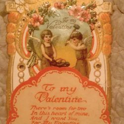 Antique Valentines Day Greeting Card Early 1900’s Used But Can Be Erased