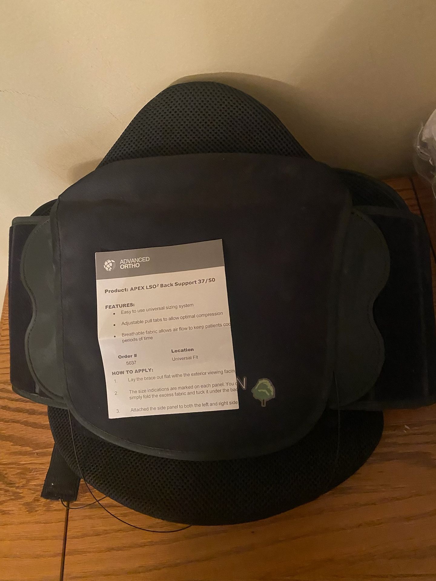 advanced ortho apex lso back brace