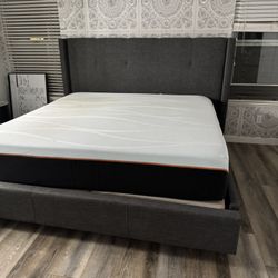 Eastern King Bed With Bed Frame 