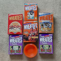 Collection Of Wheaties Box Collection Of Six Boxes Featuring Football And Indy Car Racing