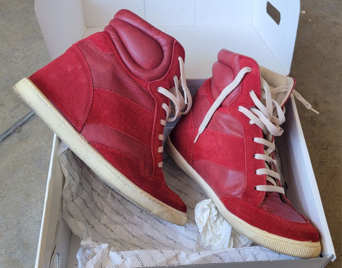 Aldo Red Sneakers (Hidden Wedge)