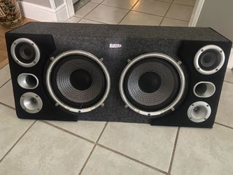 Electra 10 inch dual speakers and tweeters speaker box