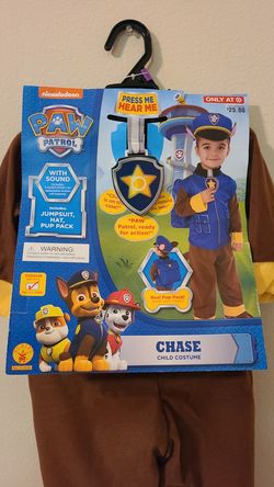 Paw patrol chase child costume size 2-3years