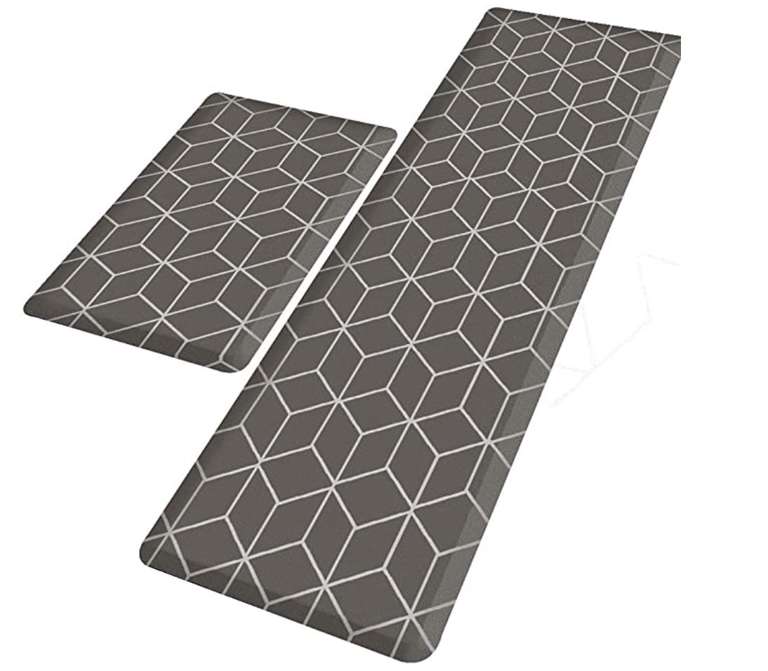 Kitchen Rugs Mat - 2 pcs Anti Fatigue Cushion Non Slip Waterproof Floor Mats