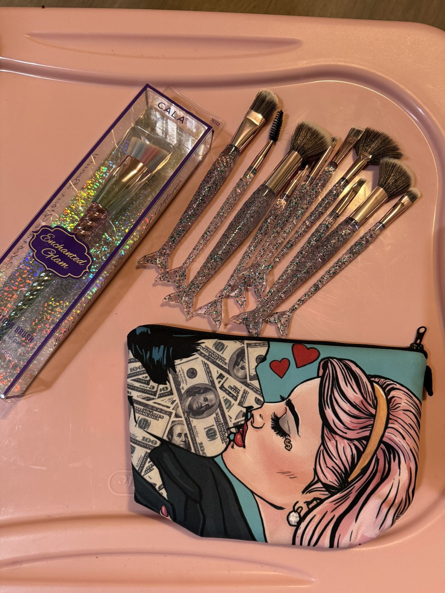 Bundle Or Mermaid Brushes & A Makeup π Bag / Brand New