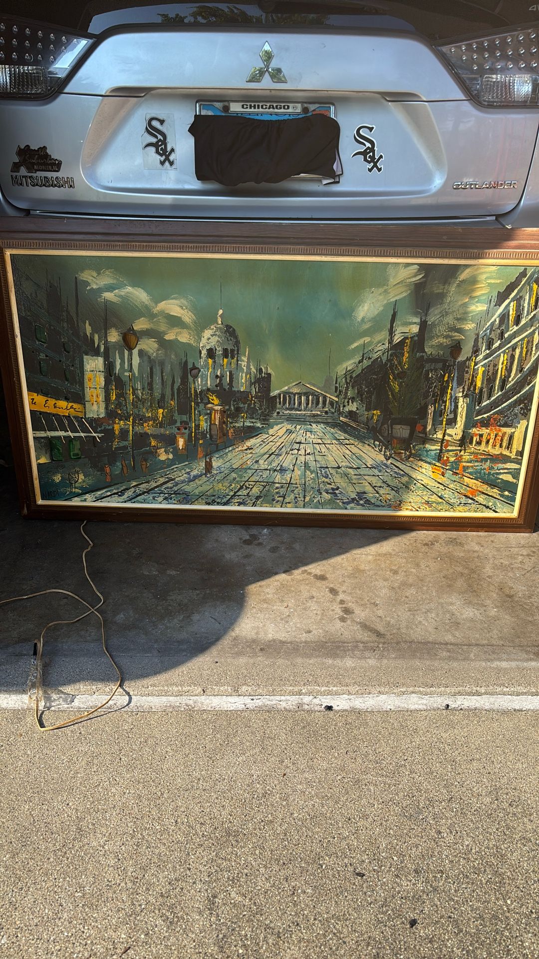 Antique Light Up Picture