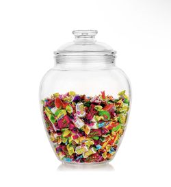 Candy & Cookie Jar with Lid, 1 Gallon Acrylic Clear Apothecary Jar