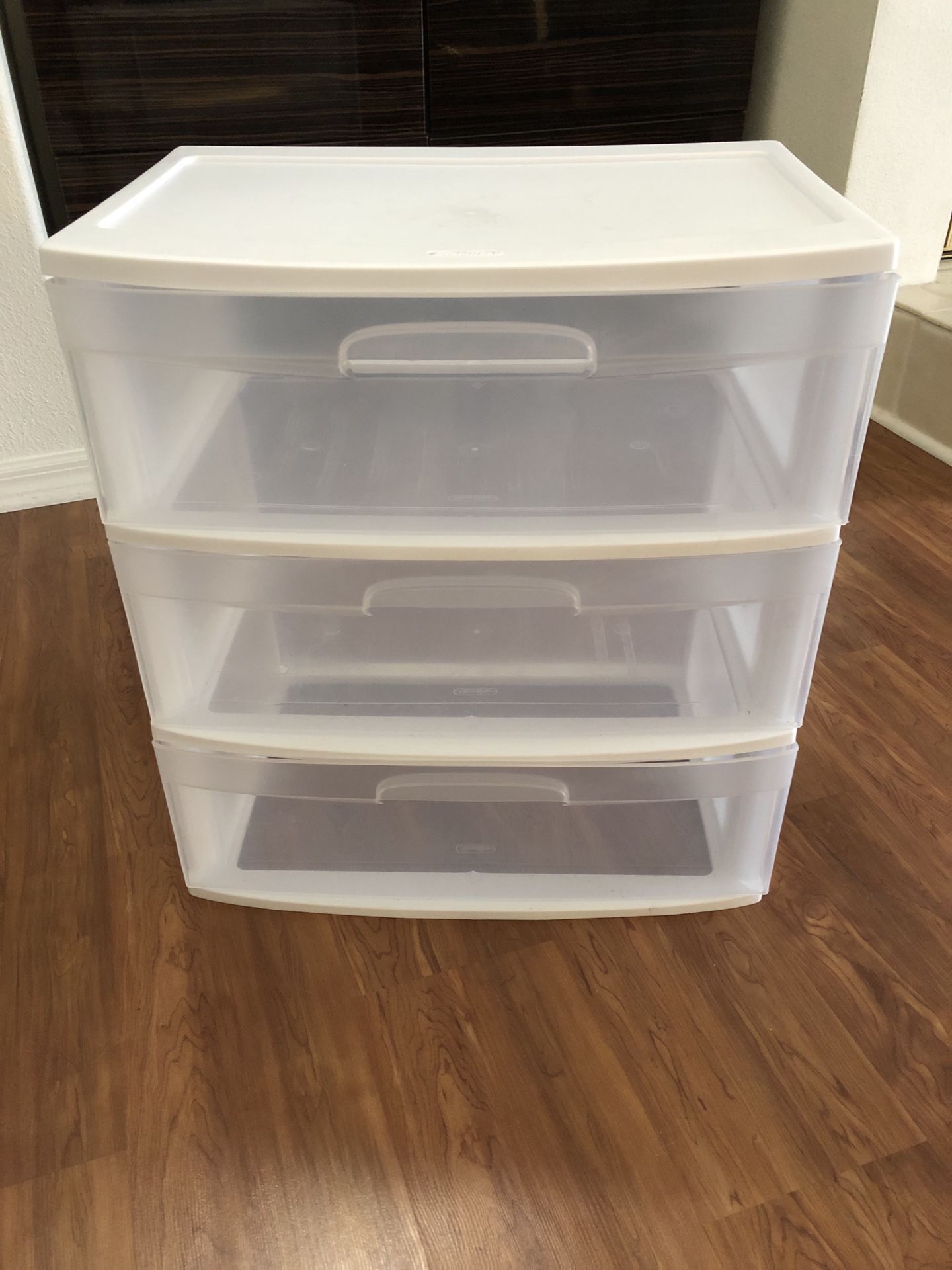 Large plastic storage drawers