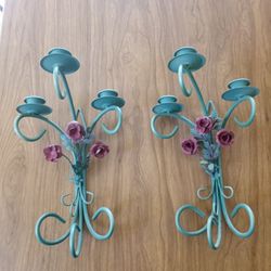 Metal Wall Hanging Candle Holders