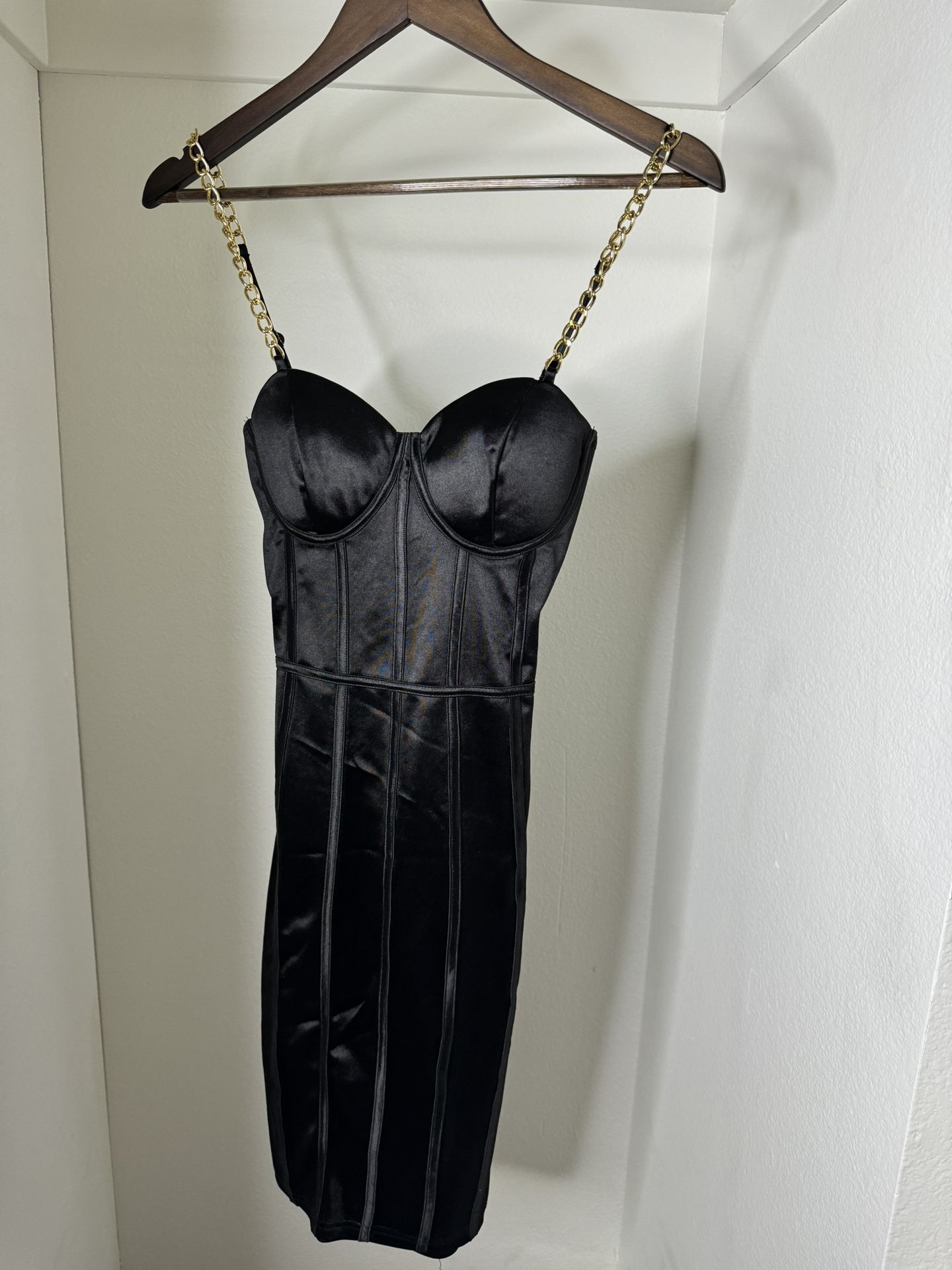 Black Fitted Corset Dress