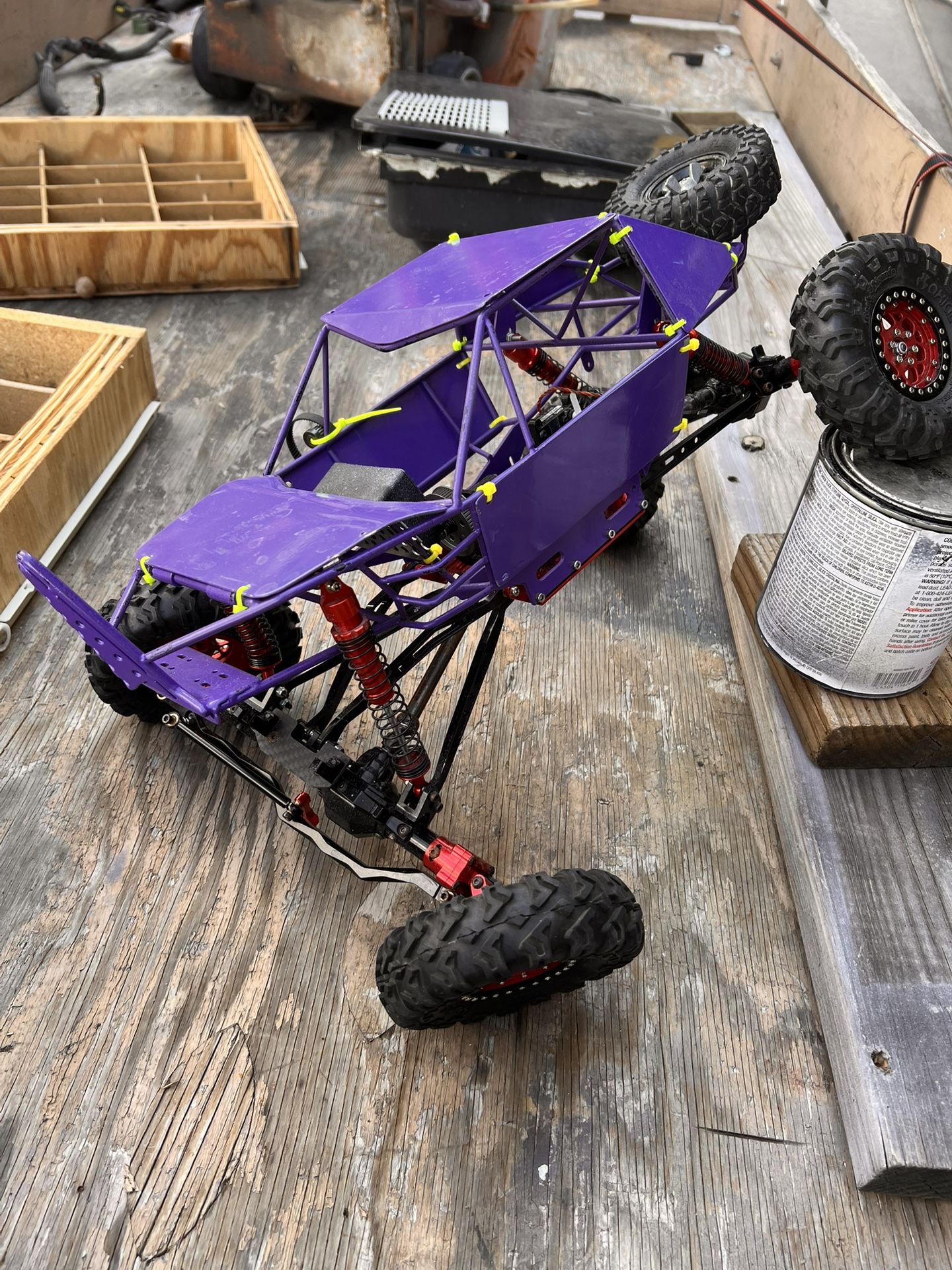 Purple RC Rock Crawler Chassis