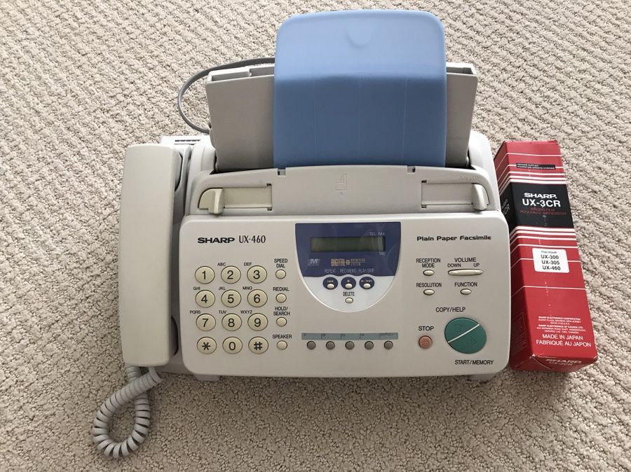 Sharp Fax UX-460 Facsimile Machine copier phone digital answering system & Film