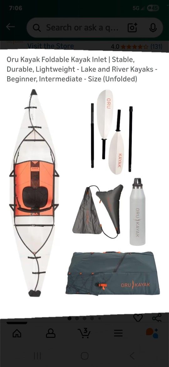 Oru Kayak Foldable, Lighweight