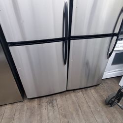 Fridge Whirlpool  Stainless  Great Condition  30 Inches Warranty  Ready To Deliver..$390..