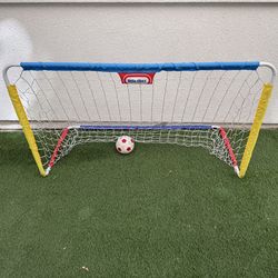 Basketball hoop and soccer net