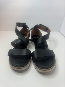 Sofft Black Leather Strappy Sandals Women's Size 7.5M