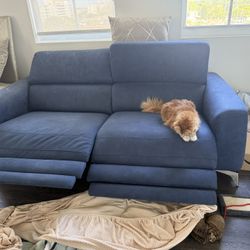 reclining sofa with adjustable headrest 