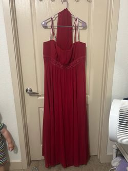 Plus size red gown