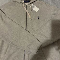 Grey Polo zip up 
