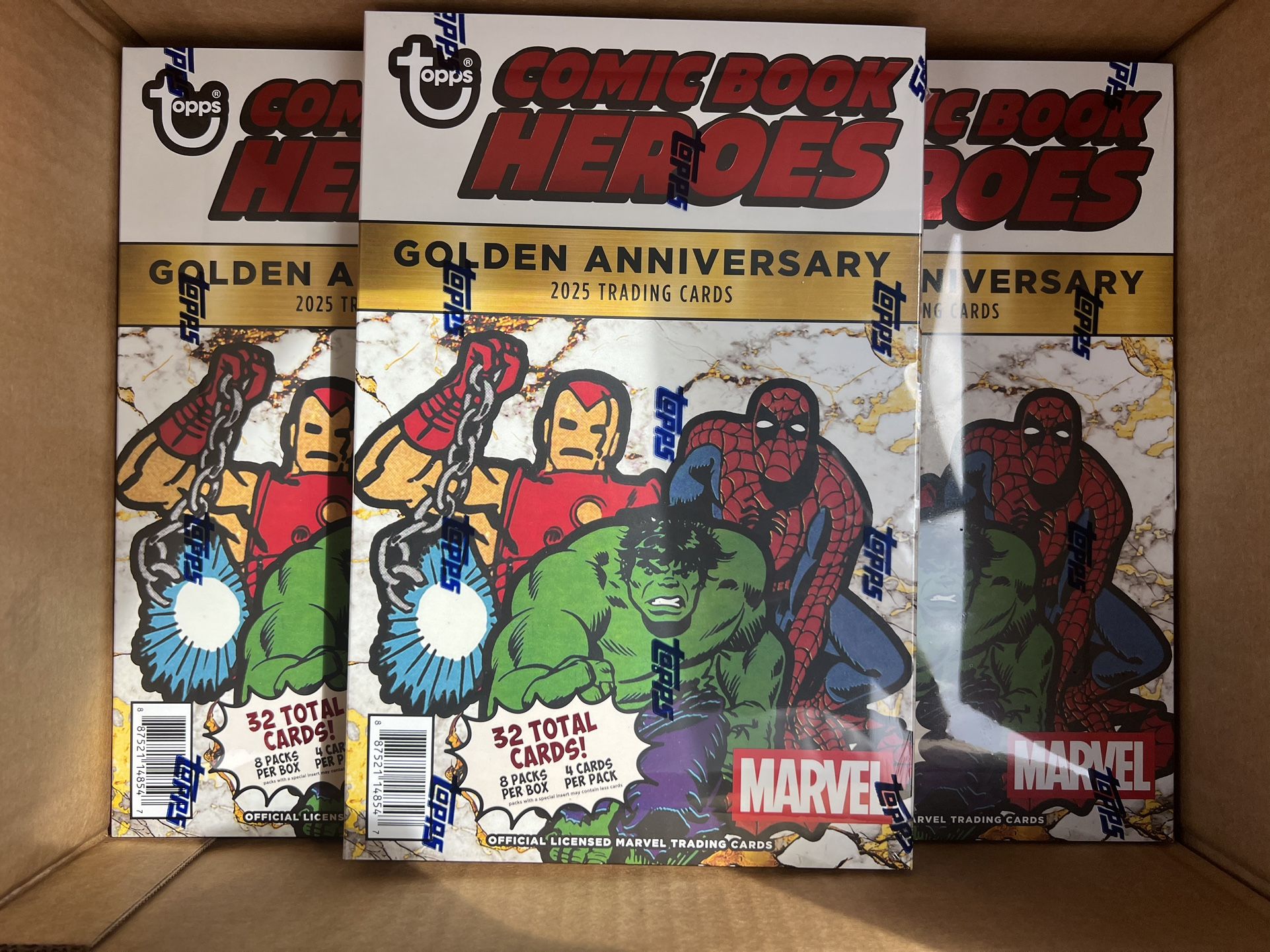 2025 Topps Marvel Comic Book Heroes 1975 Golden Anniversary Hobby Box x5